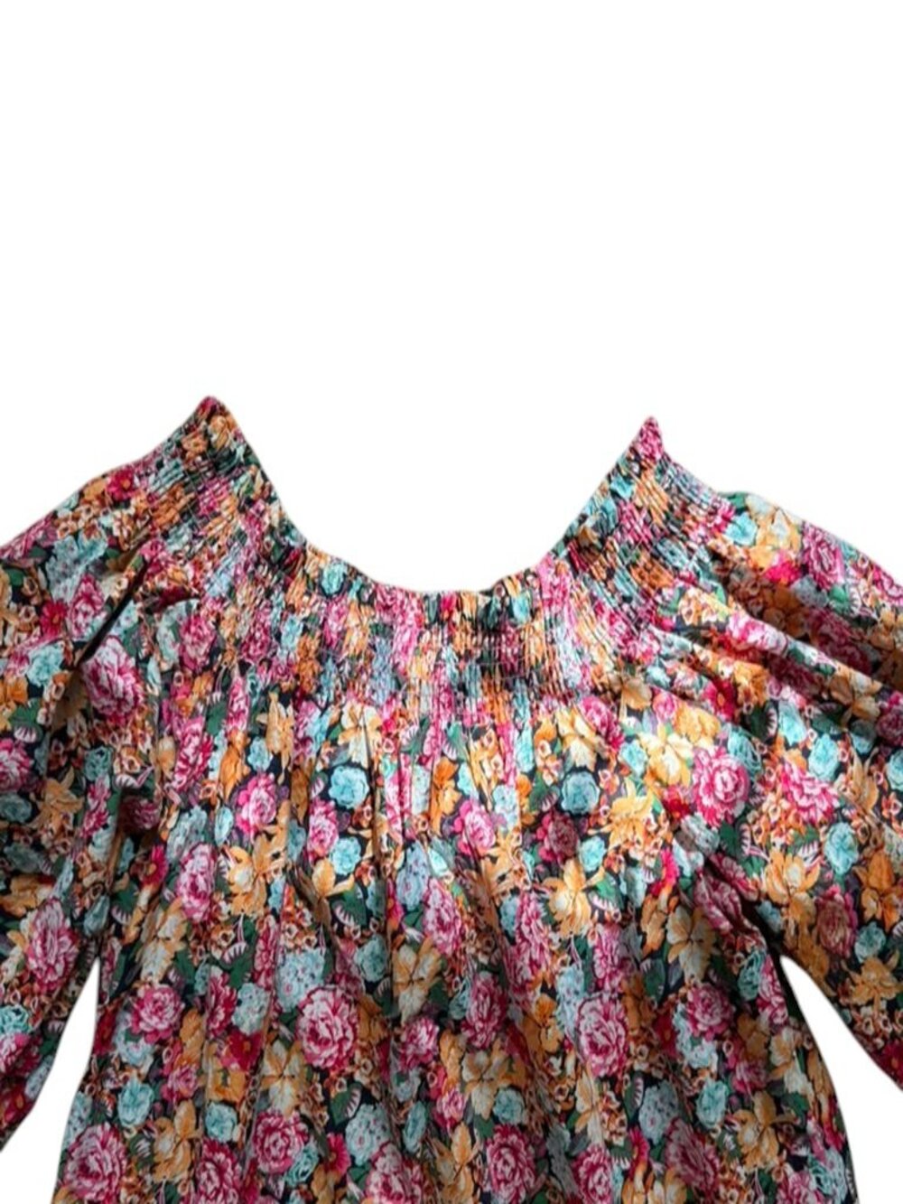 Anthropologie Maeve Floral Mini Dress XS Puff Sleeve Cotton Boho. - Picture 4 of 10